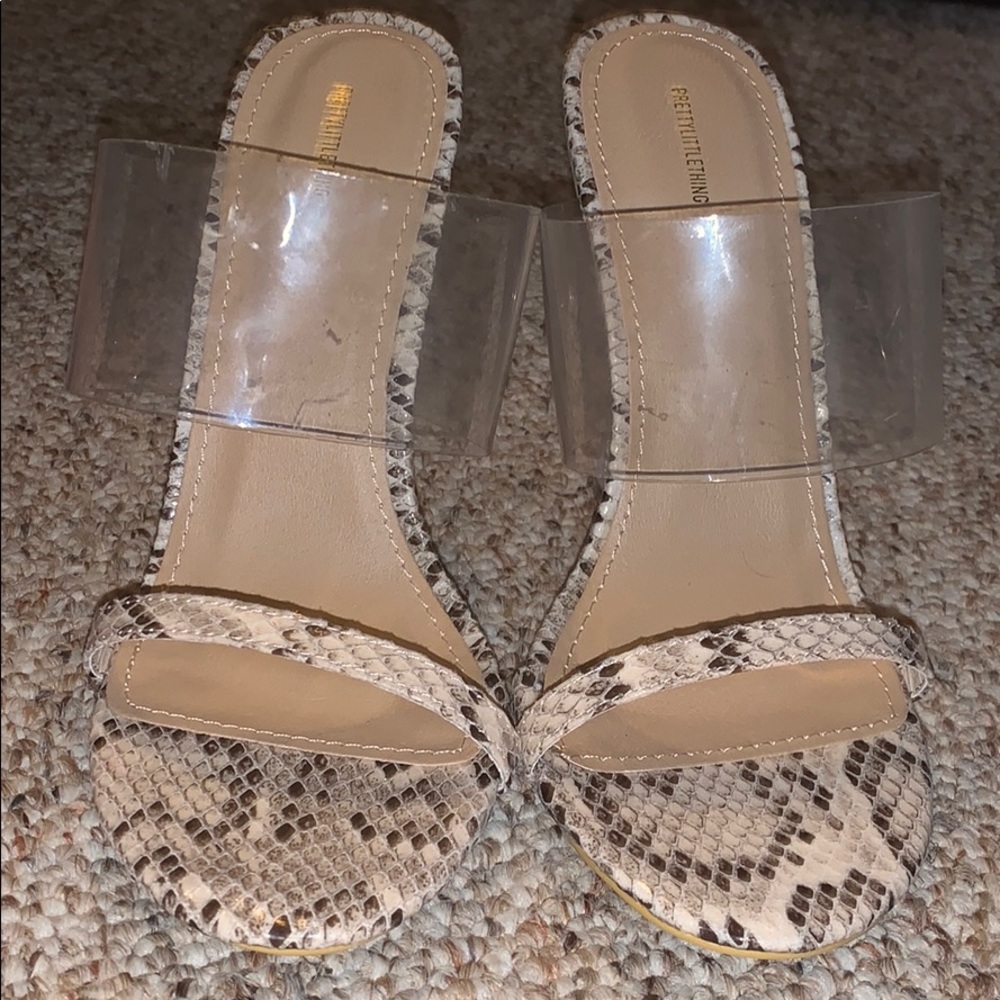 Never worn sexy snake skin wedge